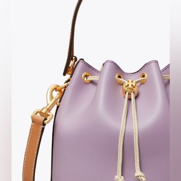 Tory Burch T Monogram Color - Block Bucket Bag, Thistle‎ Mix, Style 88157 - Picture 10 of 16
